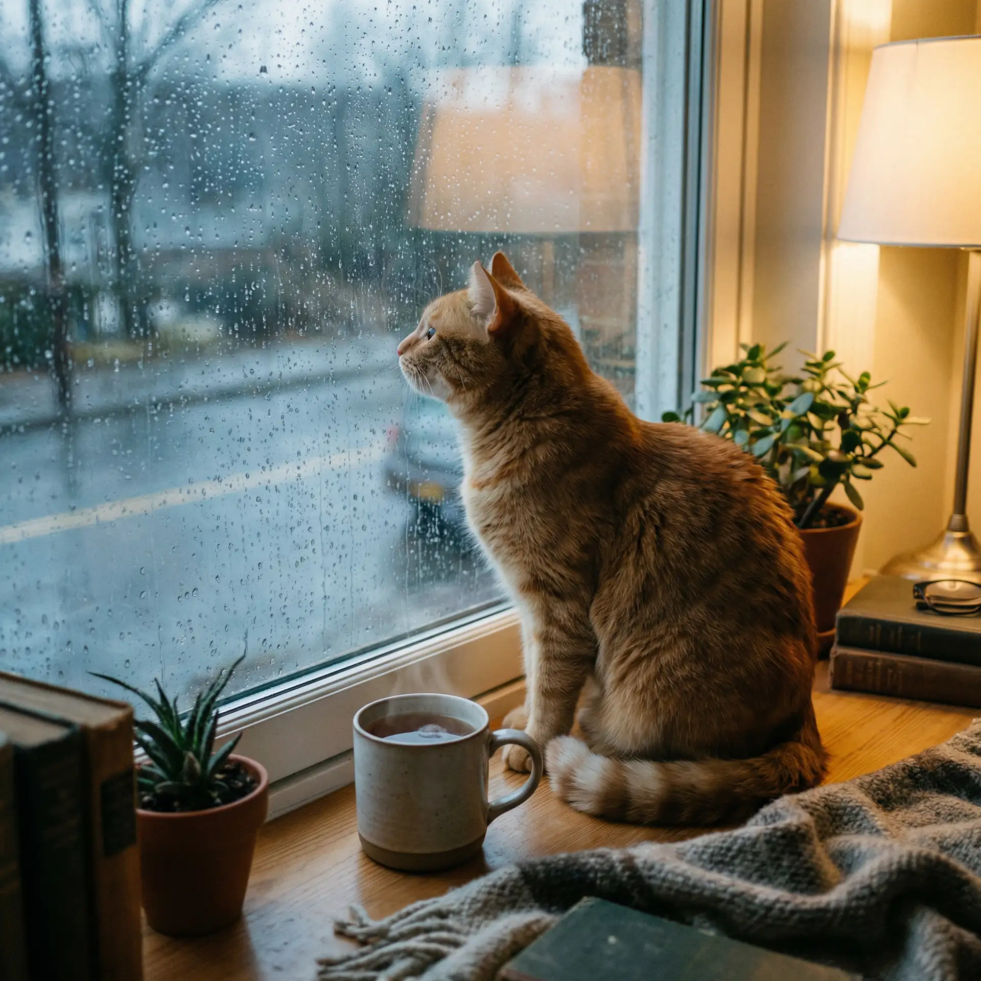 猫咪望着窗外的雨 - 陈伟霆演的鸭的电影名字